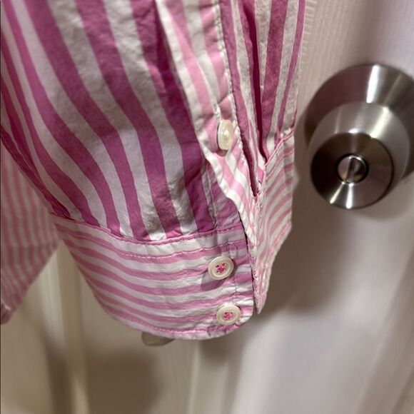 TALBOTS MODERN CLASSIC SHIRT- MIXED STRIPE - Picture 5 of 7
